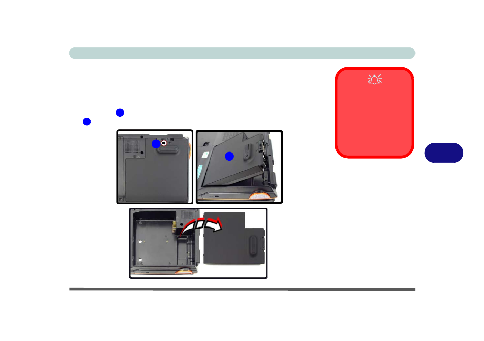 Removing the battery, Removing the battery -3 | chiliGREEN M57xRU User Manual | Page 93 / 218