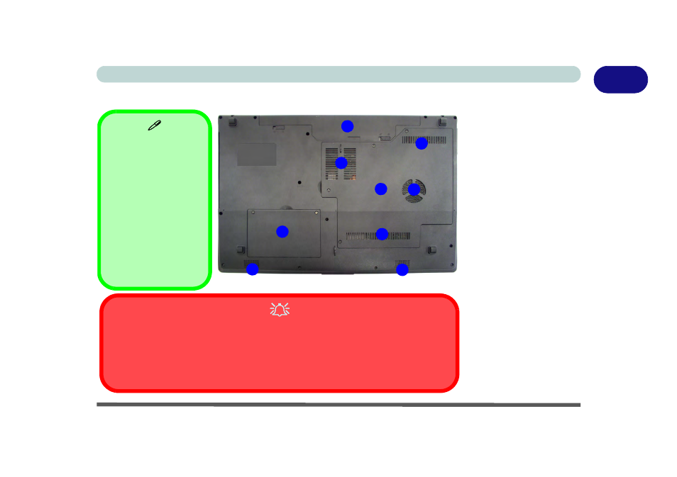 System map: bottom view, System map: bottom view -13 | chiliGREEN E7130 User Manual | Page 35 / 188