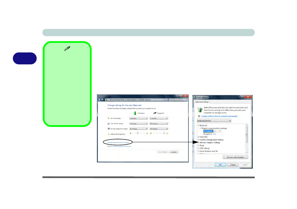 Power plans, Power plans -4 | chiliGREEN E7130 User Manual | Page 58 / 188