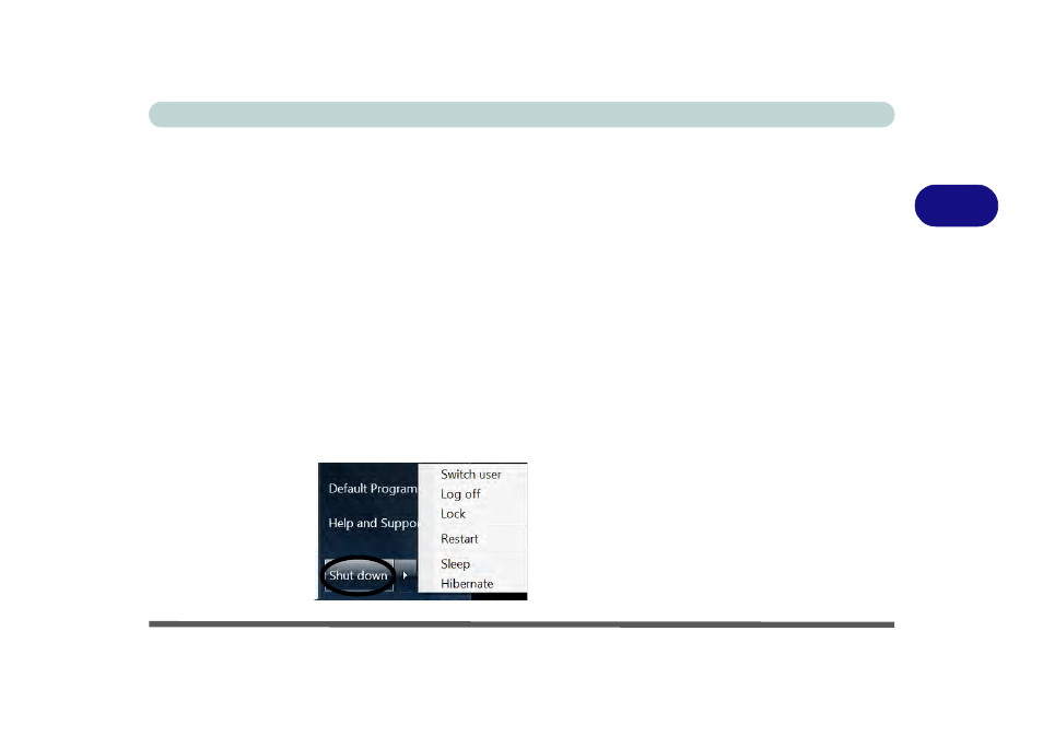 Hibernate, Shut down, Hibernate -7 shut down -7 | chiliGREEN E7130 User Manual | Page 61 / 188