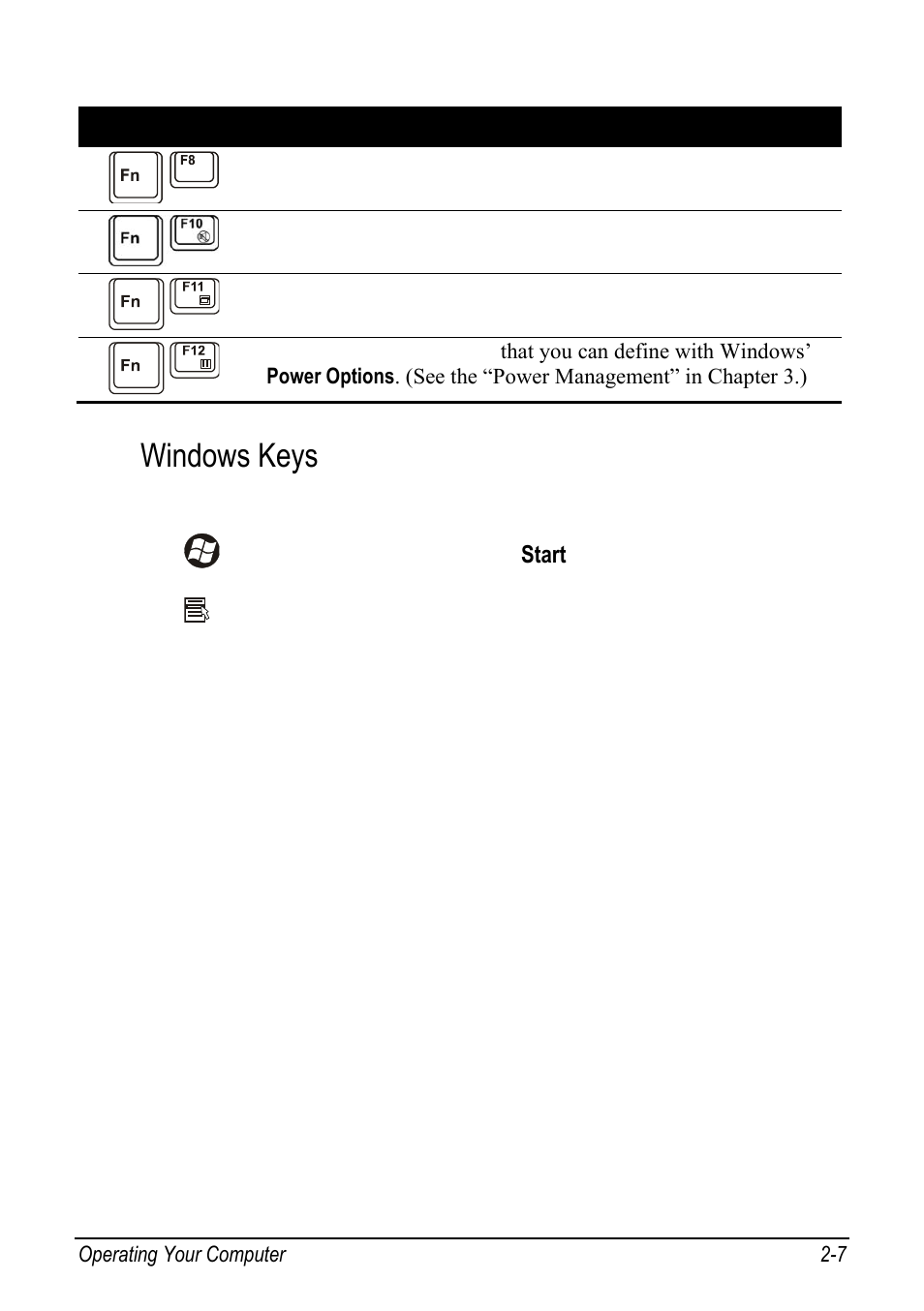 Windows keys, P. 2-7 | chiliGREEN 9270D User Manual | Page 23 / 109