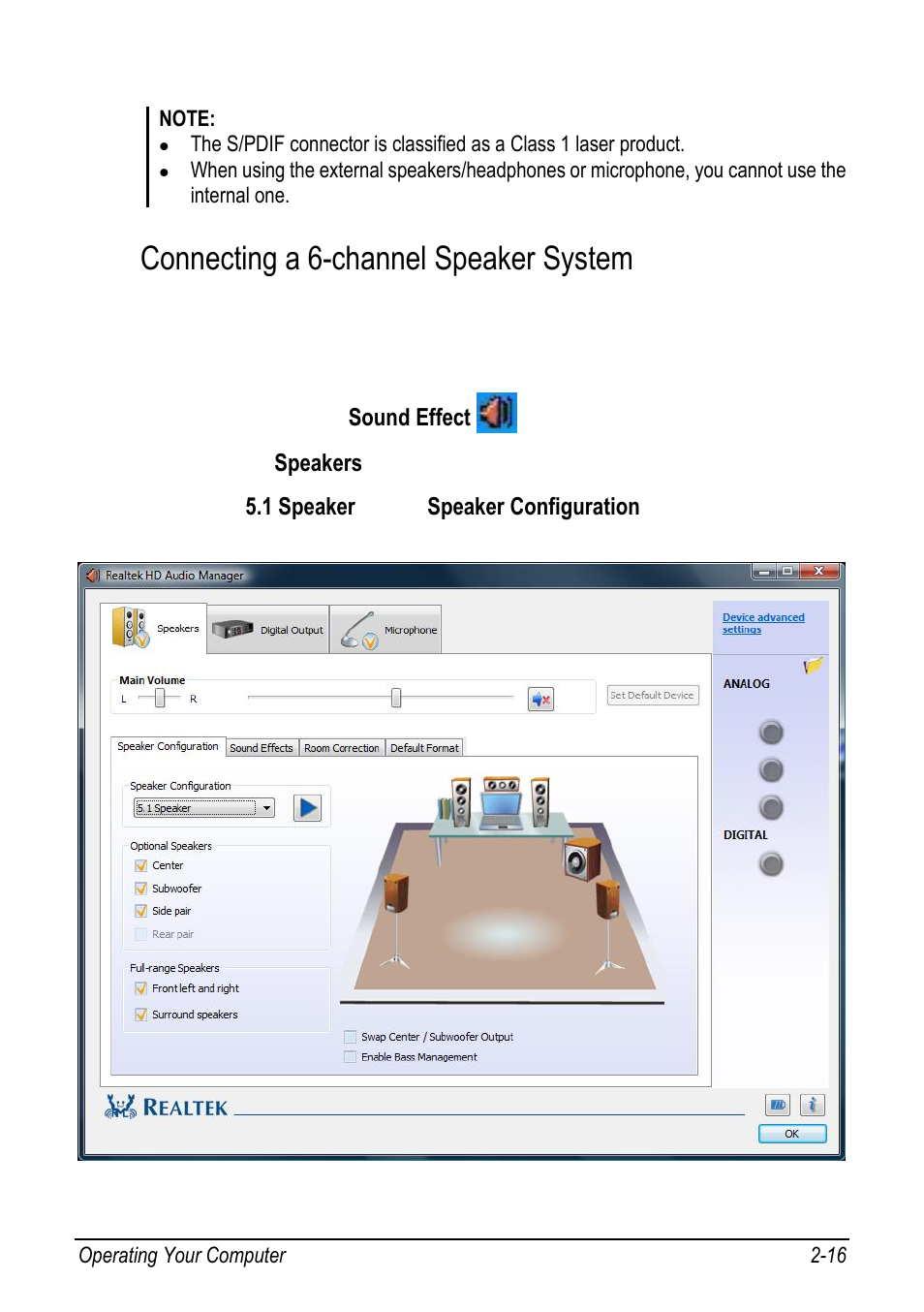 Connecting a 6-channel speaker system | chiliGREEN 9270D User Manual | Page 32 / 109