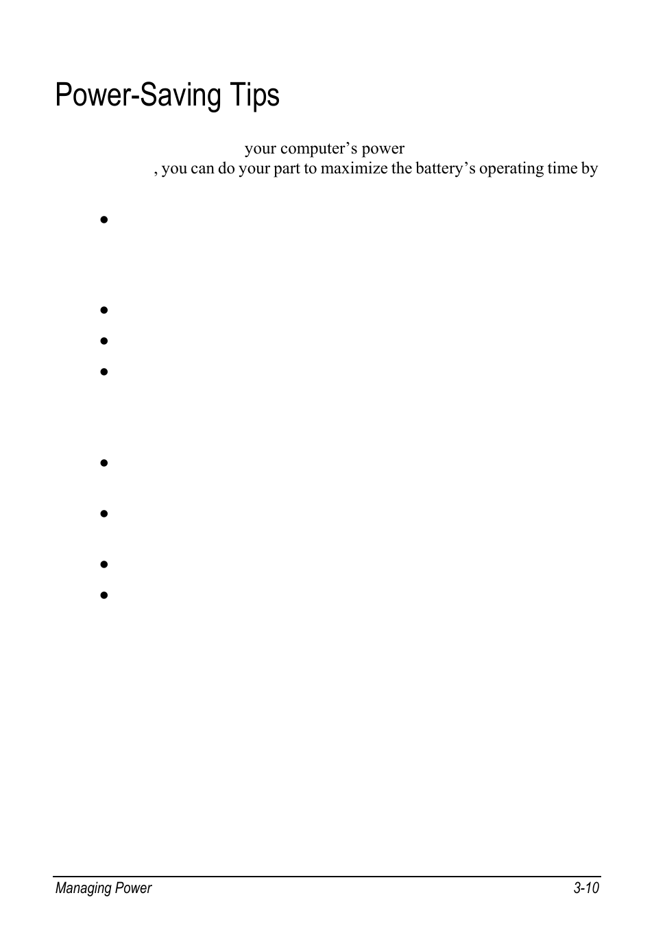 Power-saving tips, Power-saving tips -10 | chiliGREEN 9270D User Manual | Page 51 / 109