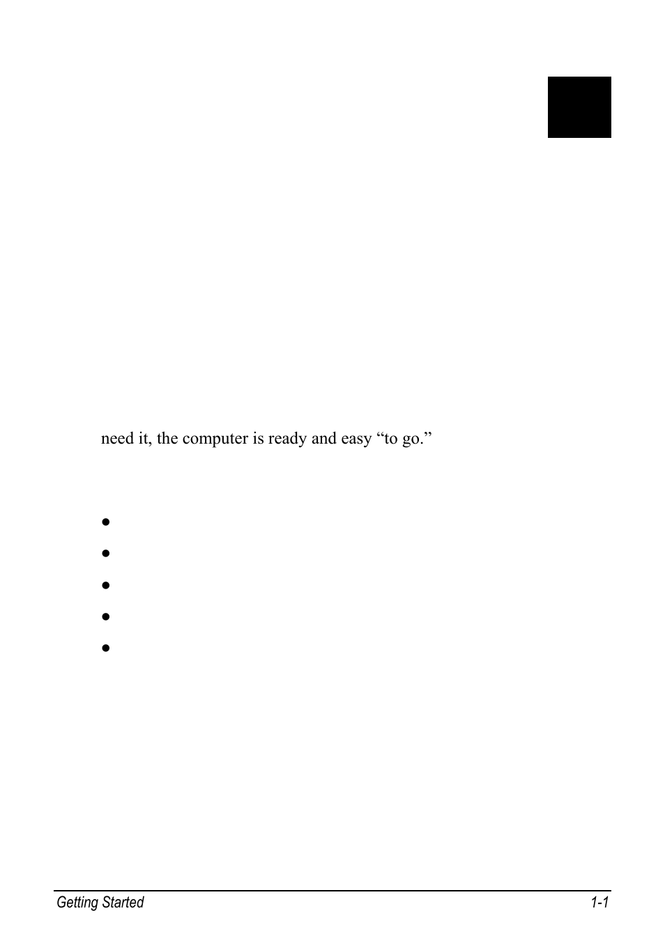1 getting started, Chapter 1, Getting started -1 | Getting started, Chapter | chiliGREEN 9270D User Manual | Page 7 / 109
