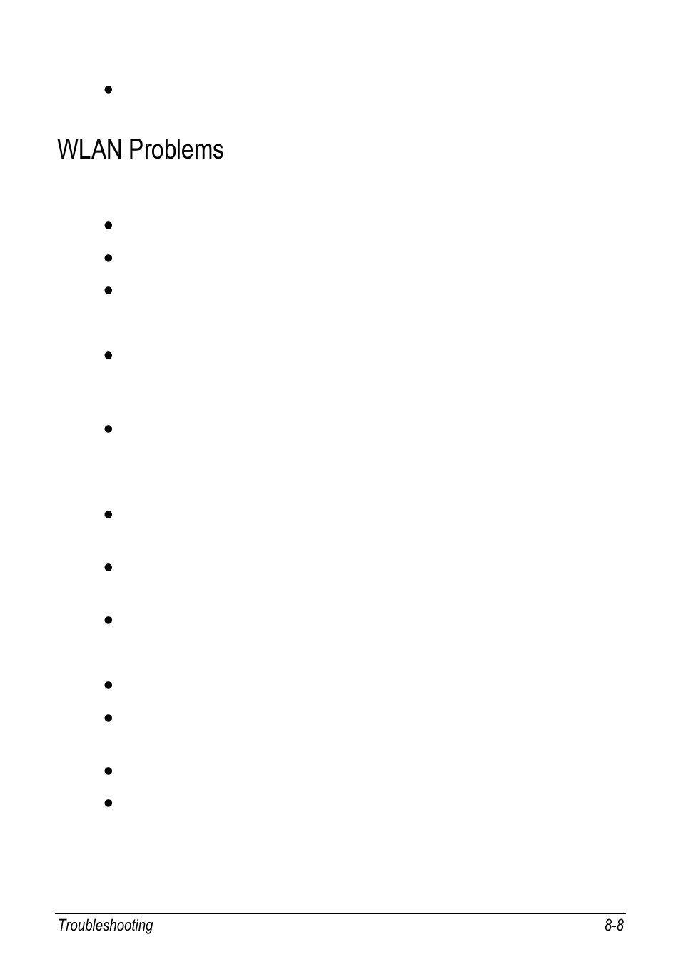 Wlan problems, Wlan problems -8 | chiliGREEN 9270D User Manual | Page 91 / 109