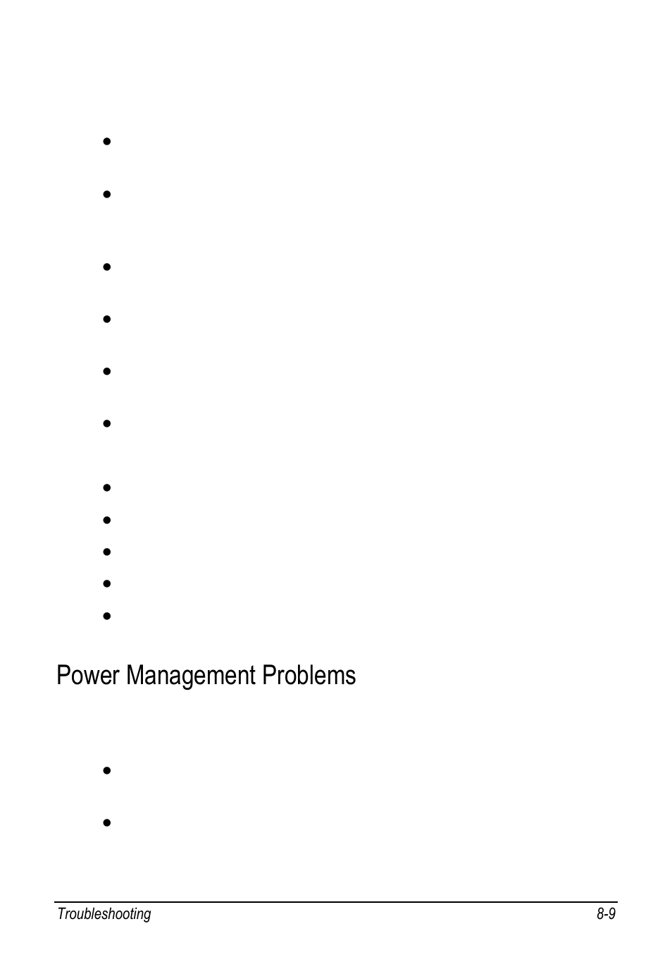 Power management problems, Power management problems -9 | chiliGREEN 9270D User Manual | Page 92 / 109