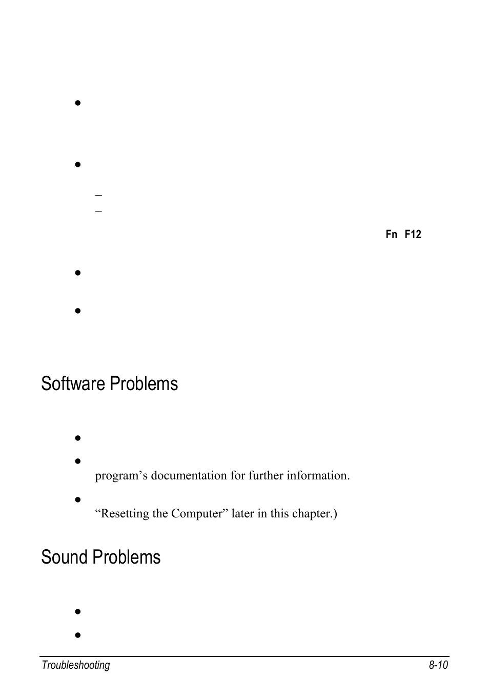 Software problems, Sound problems, Software problems -10 | Sound problems -10 | chiliGREEN 9270D User Manual | Page 93 / 109