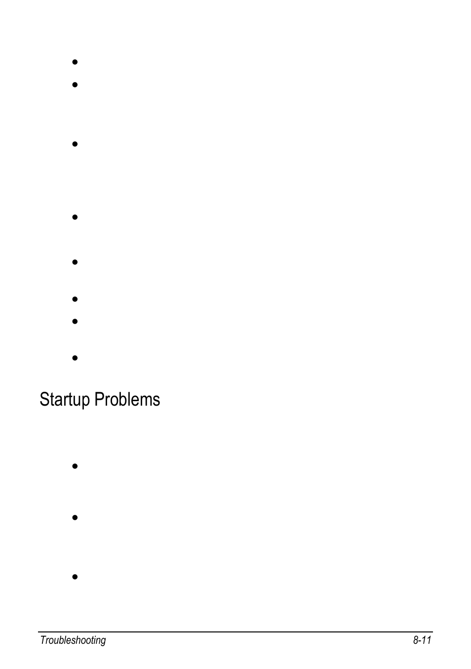 Startup problems, Startup problems -11 | chiliGREEN 9270D User Manual | Page 94 / 109