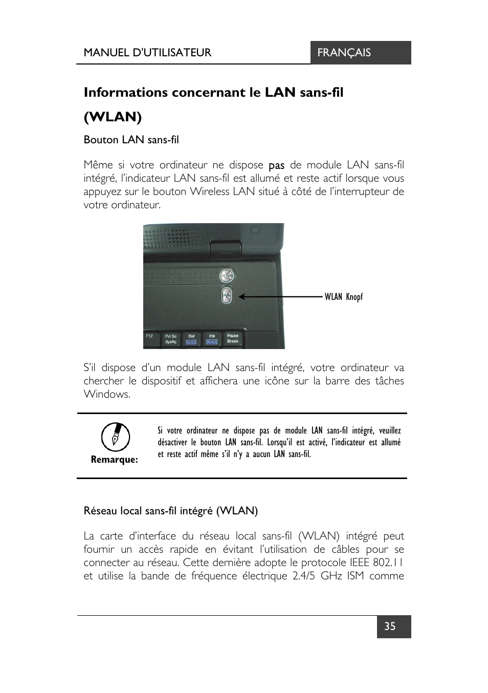 Informations concernant le lan sans-fil (wlan) | chiliGREEN X7 User Manual | Page 106 / 198