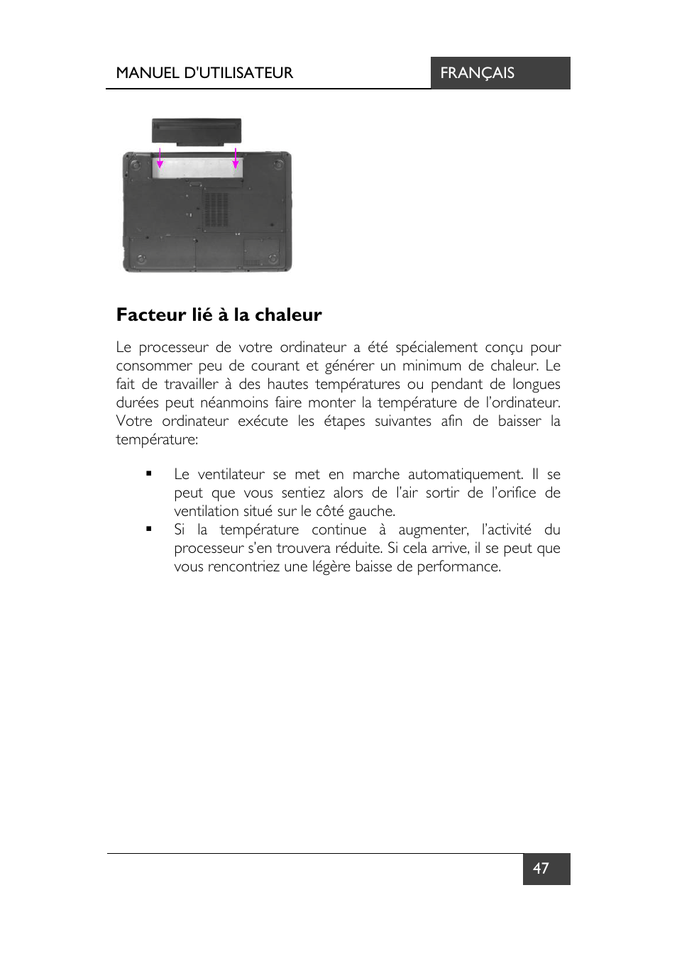 Facteur liй а la chaleur | chiliGREEN X7 User Manual | Page 118 / 198
