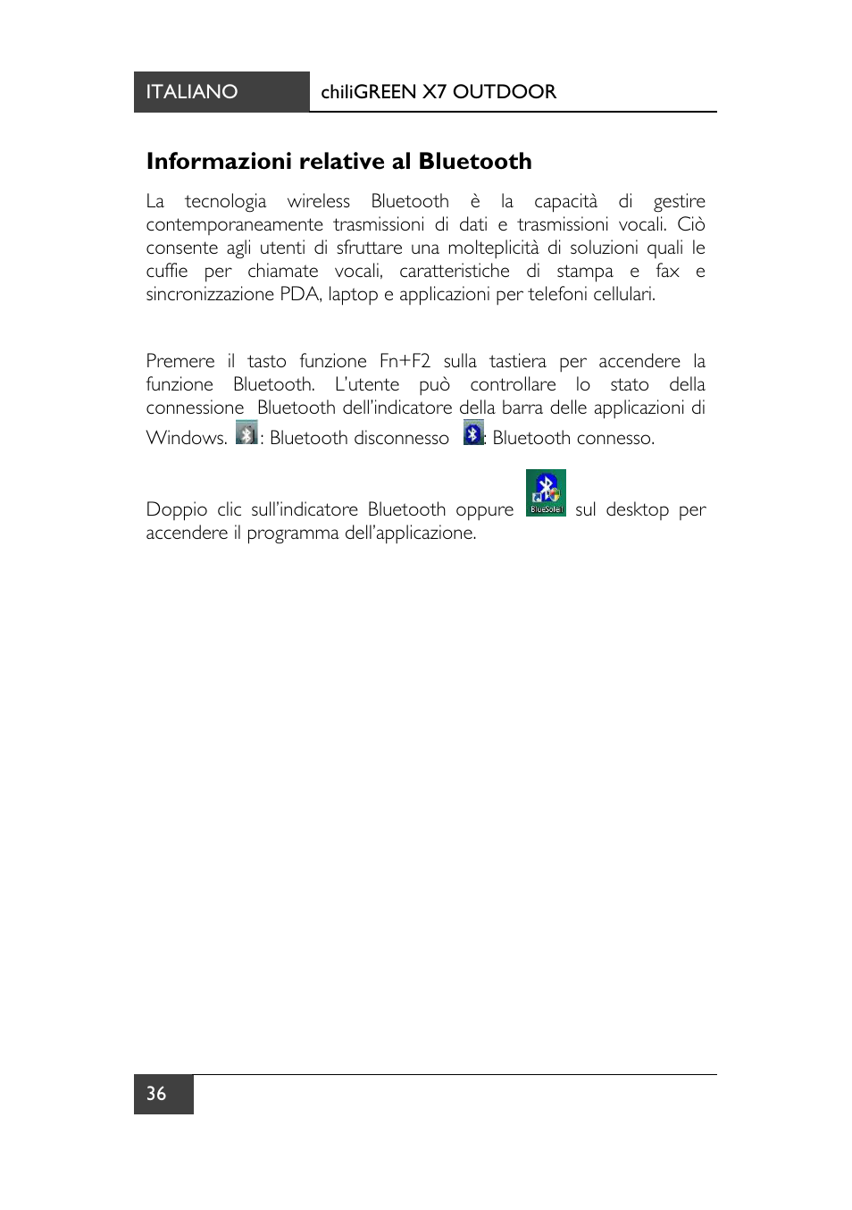 Informazioni relative al bluetooth | chiliGREEN X7 User Manual | Page 173 / 198