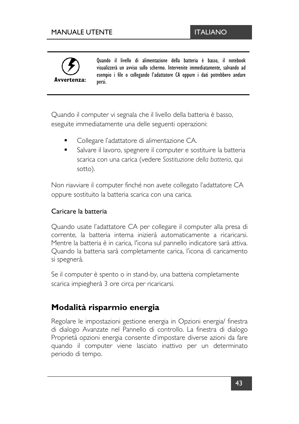 Modalità risparmio energia | chiliGREEN X7 User Manual | Page 180 / 198