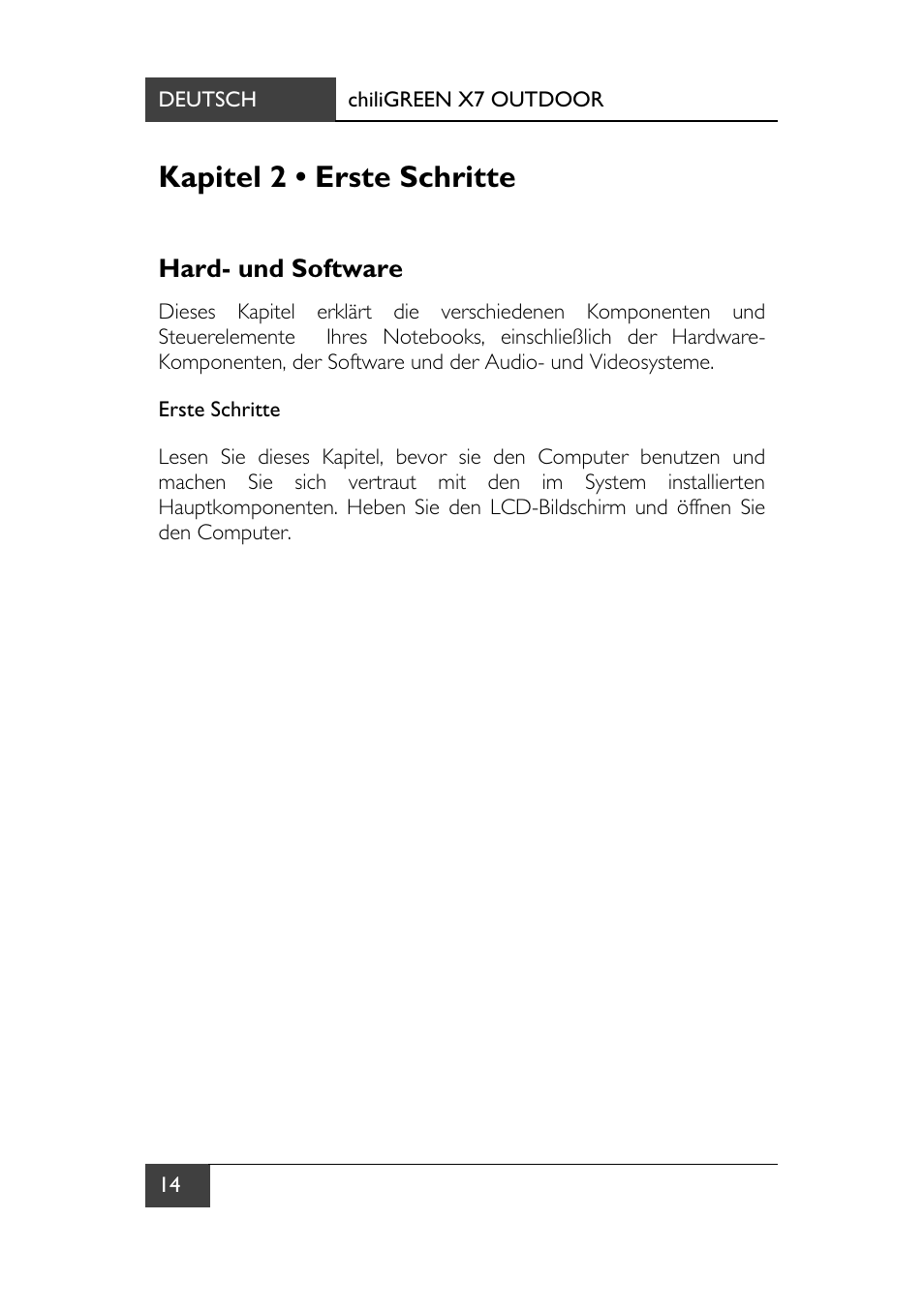 Kapitel 2 • erste schritte, Hard- und software | chiliGREEN X7 User Manual | Page 19 / 198