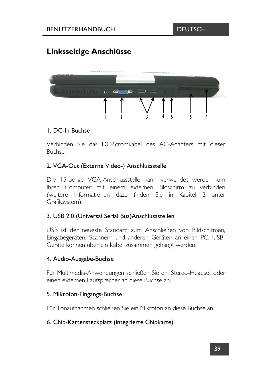 Linksseitige anschlüsse | chiliGREEN X7 User Manual | Page 44 / 198