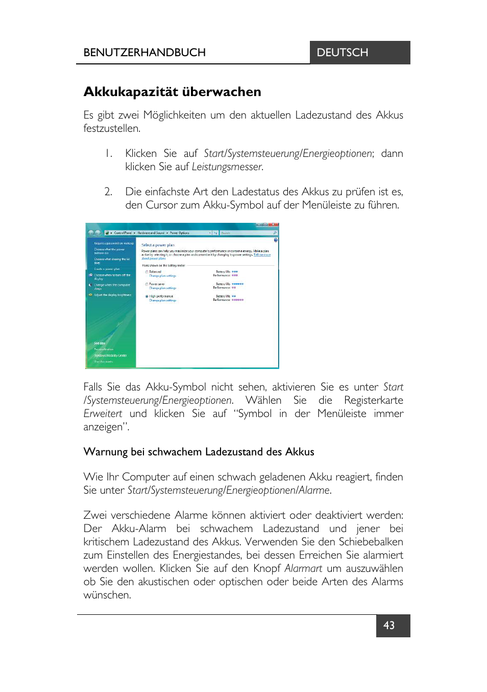 Akkukapazität überwachen | chiliGREEN X7 User Manual | Page 48 / 198