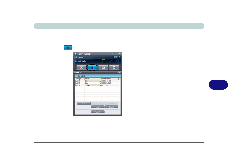 Contacts, Contacts -29 | chiliGREEN W760K User Manual | Page 133 / 230