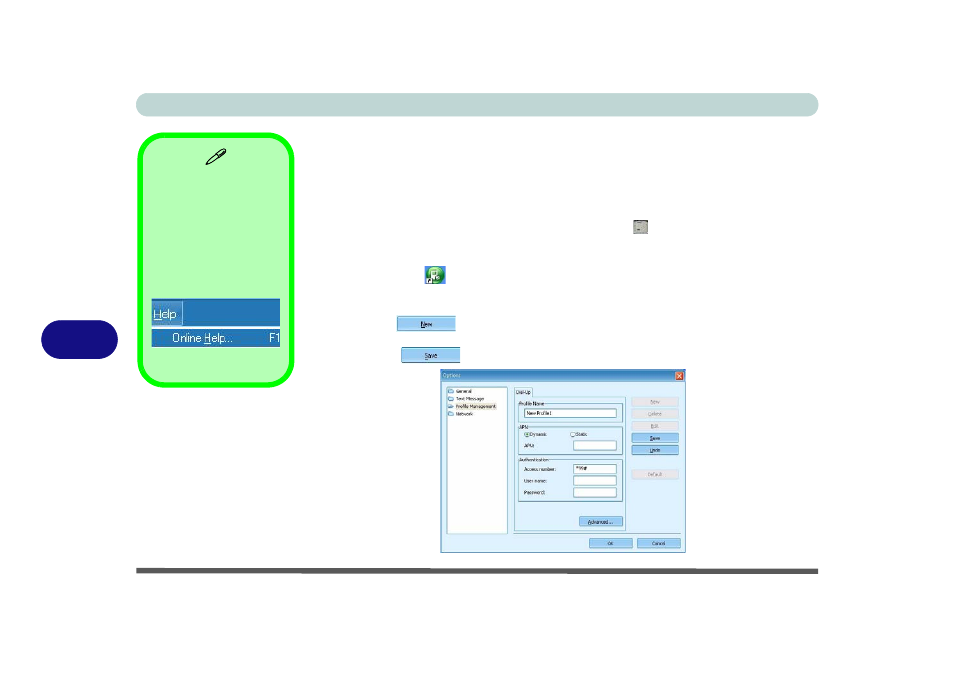 Mobile partner application, Profile management, Mobile partner application” on | chiliGREEN W760K User Manual | Page 138 / 230