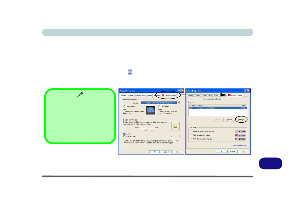 Touchpad and buttons/mouse | chiliGREEN W760K User Manual | Page 181 / 230