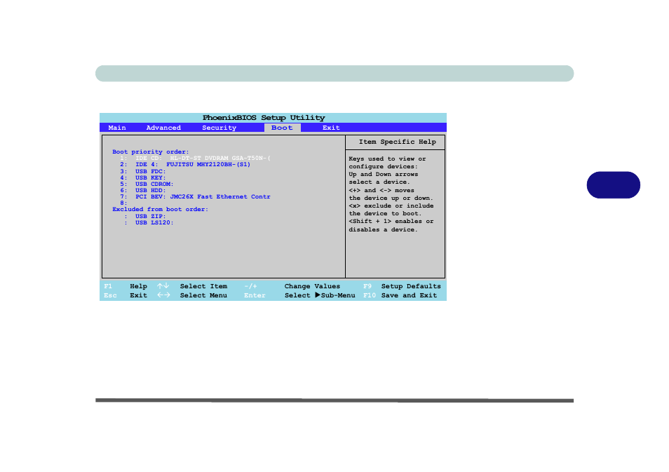 Boot menu, Boot menu -13, Bios utilities boot menu 5 - 13 | Figure 5 - 5 | chiliGREEN W760K User Manual | Page 91 / 230