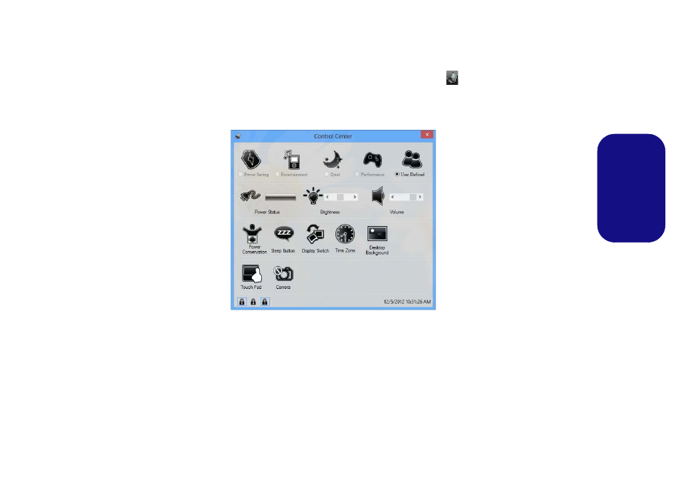 Control center (steuerzentrum), Rum) (siehe, Seite 31 | chiliGREEN W550SU2 User Manual | Page 35 / 114