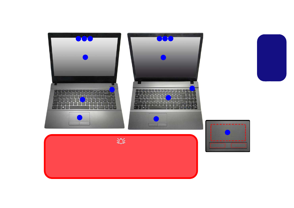 System map: front view with lcd panel open, Engl ish | chiliGREEN W550SU2 User Manual | Page 9 / 114