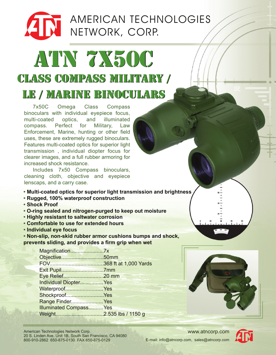 ATN 7X50c User Manual | 1 page
