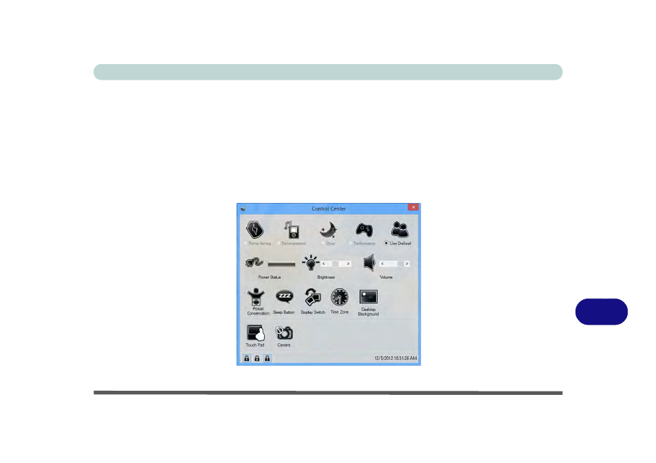 Appendix b: control center, Overview, Appendix b | chiliGREEN W550SU2 User Manual | Page 225 / 256