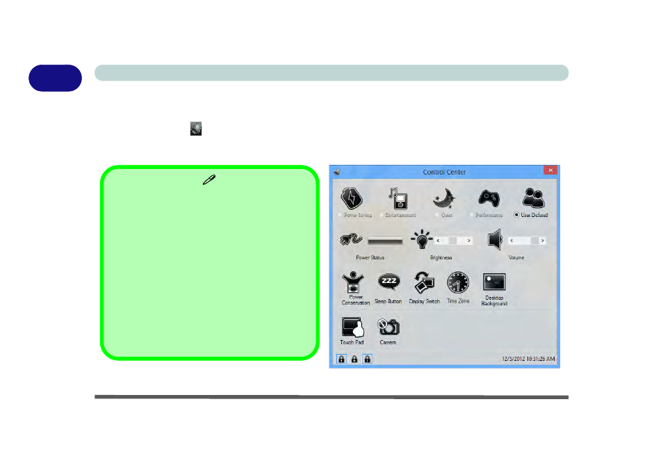 Control center | chiliGREEN W550SU2 User Manual | Page 44 / 256