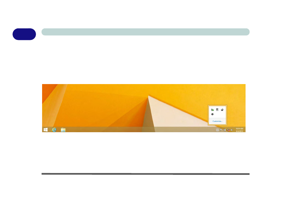 Windows 8.1 taskbar | chiliGREEN W550SU2 User Manual | Page 60 / 256