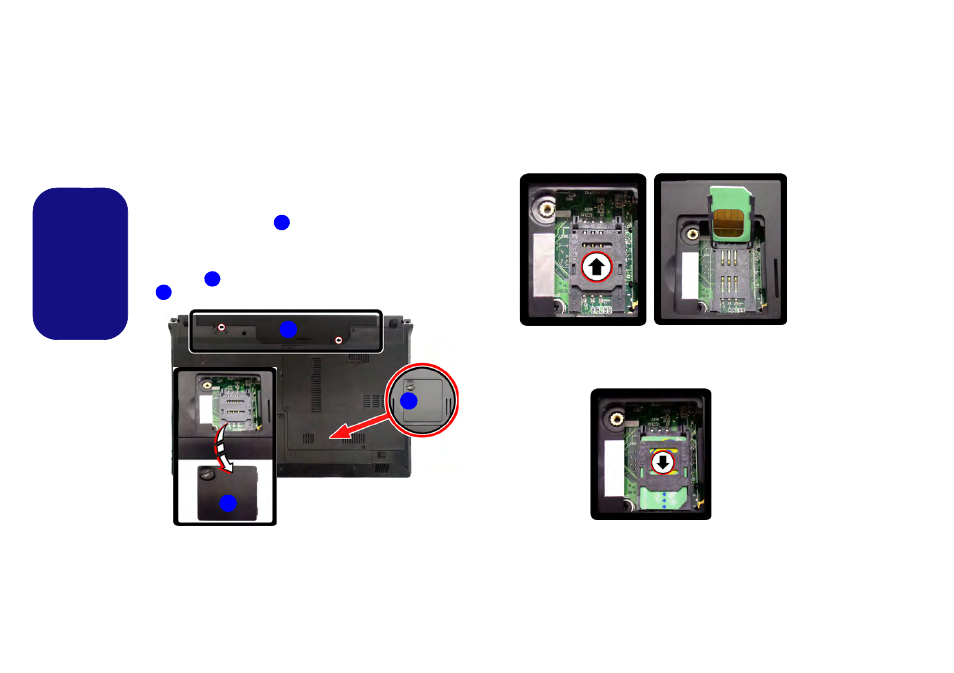 S3g-modul, Einsetzen der usim-karte, Deutsch | chiliGREEN W25BBZ W7 User Manual | Page 39 / 103