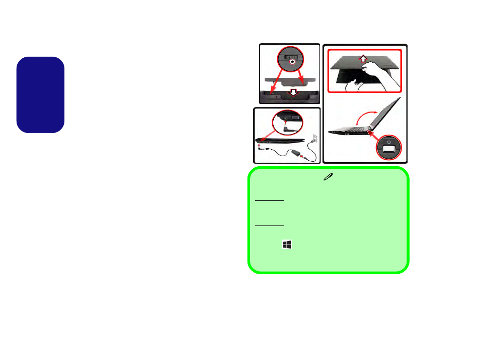 System startup, System software, Model differences | English | chiliGREEN W25BBZ W7 User Manual | Page 7 / 103