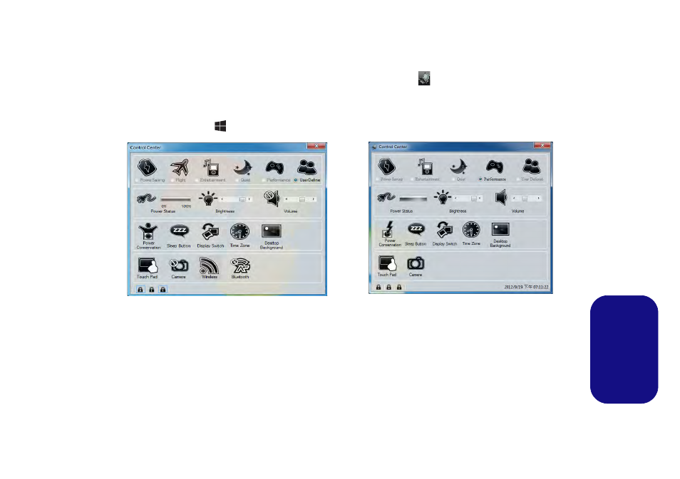 Control center (centro di controllo), Italiano | chiliGREEN W25BBZ W7 User Manual | Page 94 / 103
