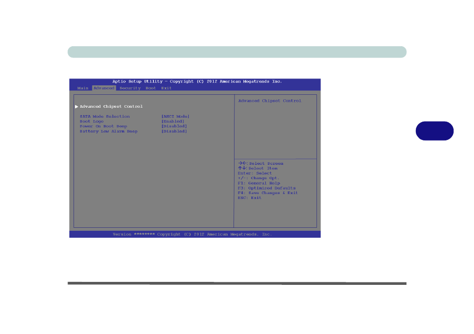 Advanced menu, Advanced chipset control (advanced menu), Advanced menu -7 | chiliGREEN W25BBZ W7 User Manual | Page 109 / 312