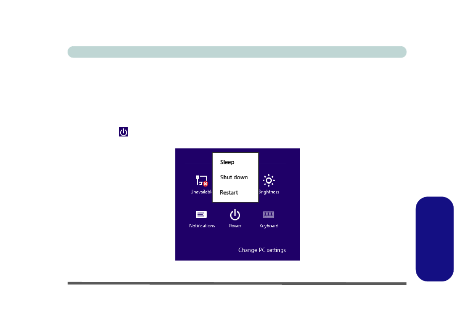 Shut down, restart or sleep, Power options | chiliGREEN W25BBZ W7 User Manual | Page 283 / 312