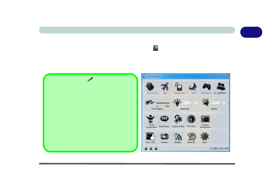 Control center | chiliGREEN W25BBZ W7 User Manual | Page 49 / 312