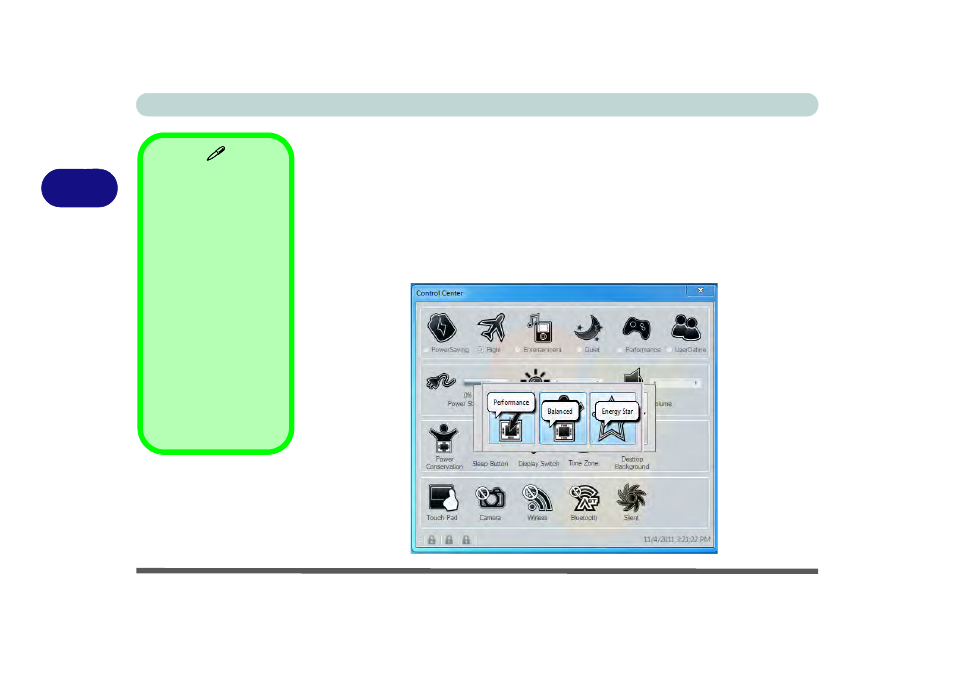 Power conservation modes, Power conservation modes -10, To remove the | 3power conservation modes | chiliGREEN W25BBZ W7 User Manual | Page 86 / 312