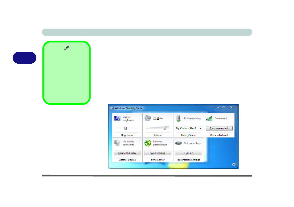 Conserving battery power, Conserving battery power -12 | chiliGREEN W25BBZ W7 User Manual | Page 88 / 312