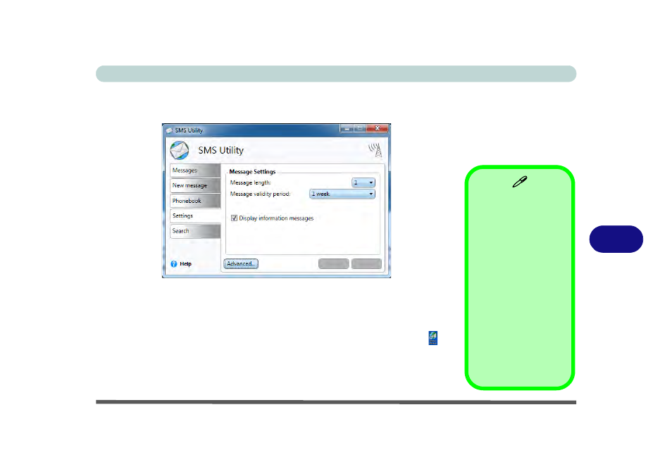 Sms settings, Sms settings -51 | chiliGREEN W251CZQ User Manual | Page 177 / 260