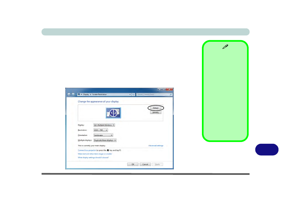 Configuring an external display in windows 7 | chiliGREEN W251CZQ User Manual | Page 251 / 260