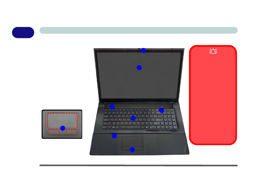 System map: model c - lcd panel open, System map: model c - lcd panel open -8 | chiliGREEN W251CZQ User Manual | Page 38 / 260