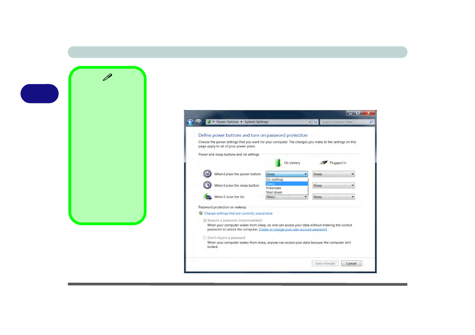 Configuring the power buttons, Configuring the power buttons -8 | chiliGREEN W251CZQ User Manual | Page 78 / 260