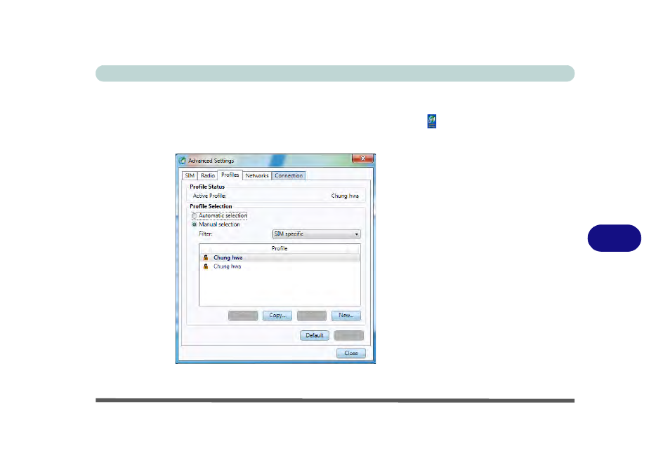 Profiles, Profiles -31, 7profiles | chiliGREEN W251BZQ User Manual | Page 161 / 256