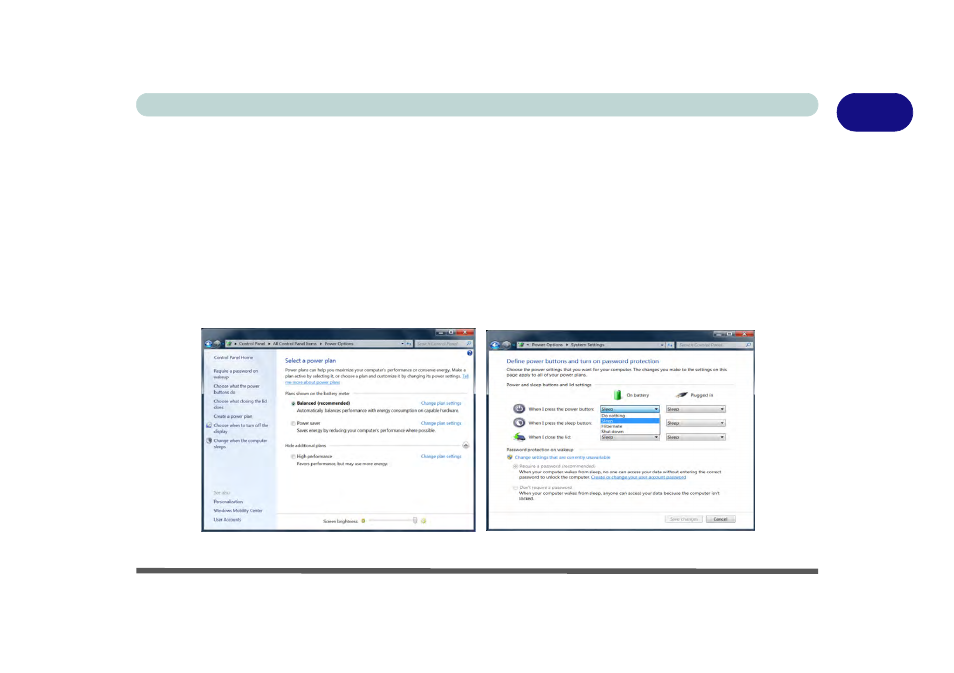 Power options, Power options -29 | chiliGREEN W251BZQ User Manual | Page 57 / 256