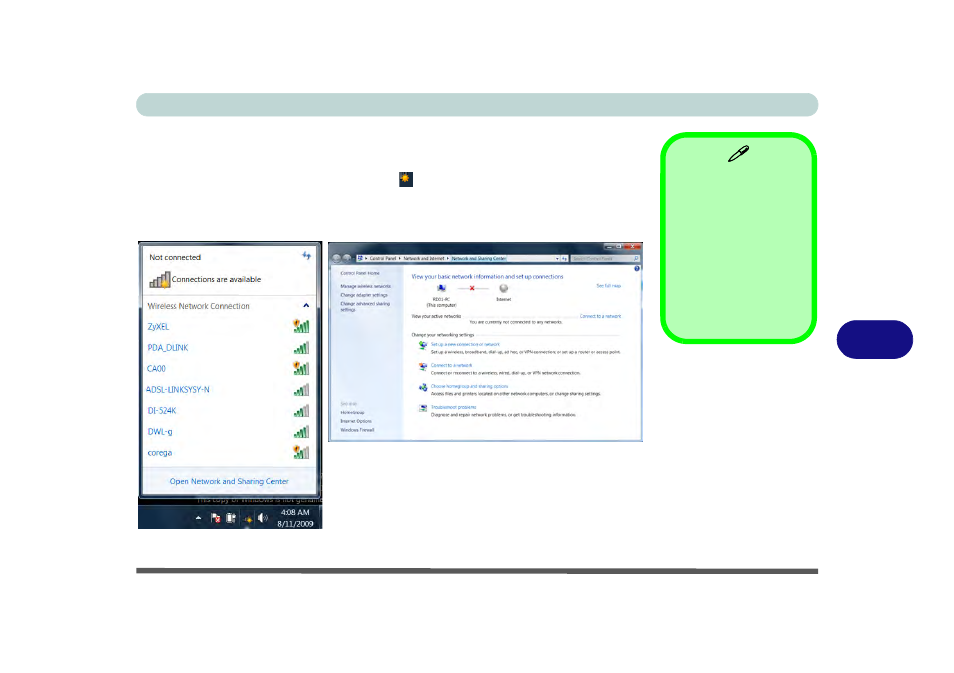 Connecting to a wireless network in windows 7, Connecting to a wireless network in windows 7 -13 | chiliGREEN W251BWQ User Manual | Page 141 / 250