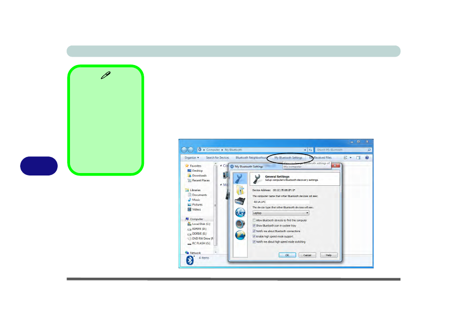 3rd party bluetooth (v3.0) & wlan combo settings, 3rd party, 73rd party bluetooth (v3.0) & wlan combo settings | chiliGREEN W251BWQ User Manual | Page 148 / 250