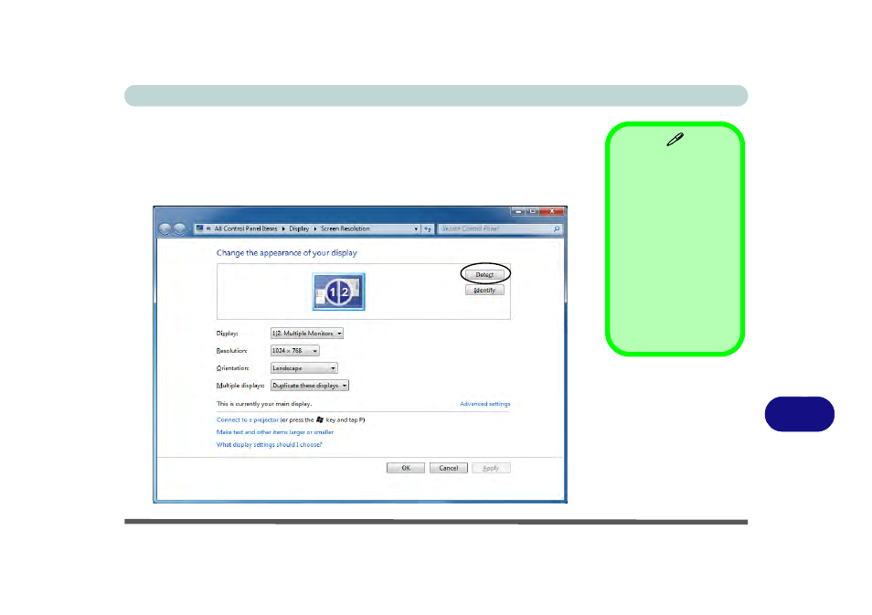 Configuring an external display in windows 7, Bconfiguring an external display in windows 7 | chiliGREEN W251BWQ User Manual | Page 237 / 250