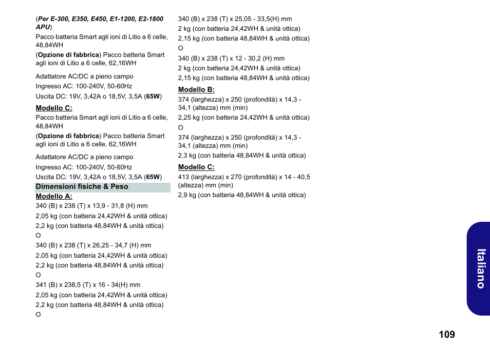 Italiano | chiliGREEN W251BWQ User Manual | Page 112 / 113
