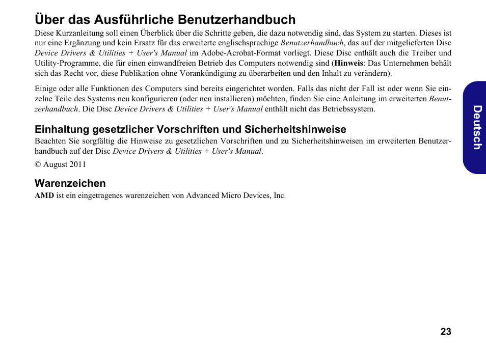 Über das ausführliche benutzerhandbuch, Warenzeichen, Inhalt | chiliGREEN W251BWQ User Manual | Page 26 / 113