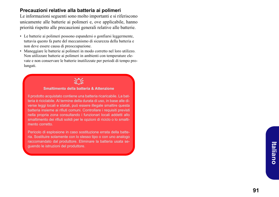 Italiano | chiliGREEN W251BWQ User Manual | Page 94 / 113