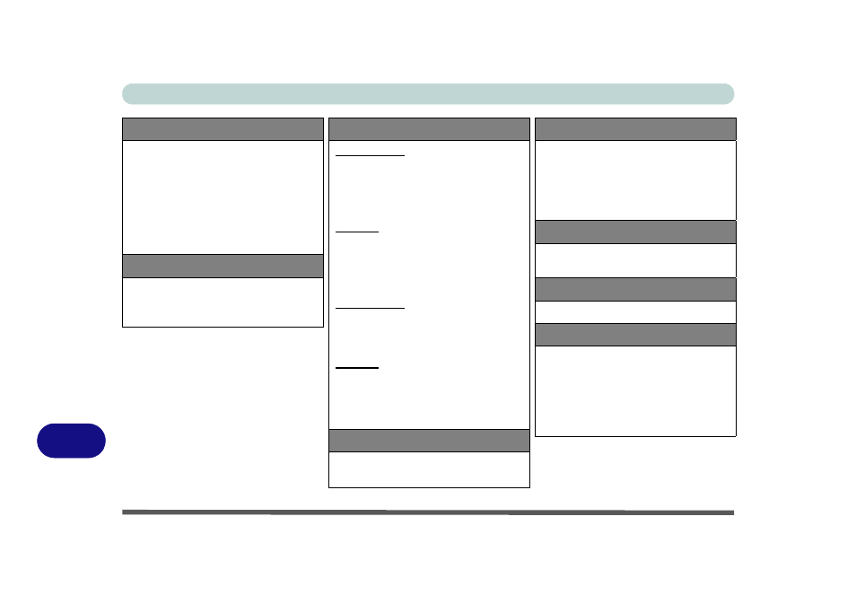 Communication, Power management, Power | Security, Indicators, Design feature, Operating system, Environmental spec, Specifications c - 4 specifications | chiliGREEN W251BUQ User Manual | Page 234 / 236
